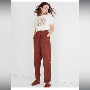Madewell Corduroy High-Rise Tapered Pants NWT